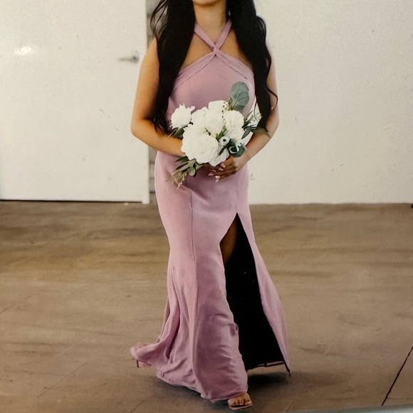 AZAZIE RUE
A-Line Pleated Chiffon Floor-Length Dress - Picture 4 of 4